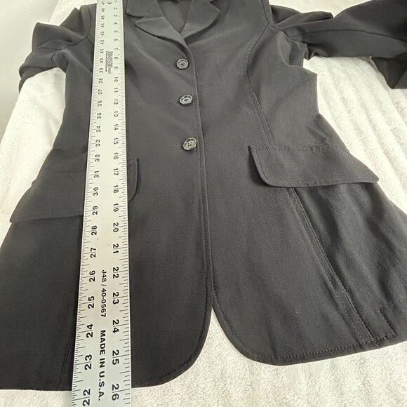 Charles Ancona New York Womens Black Single Breasted Equestrian Blazer Size 10 - Picture 11 of 11